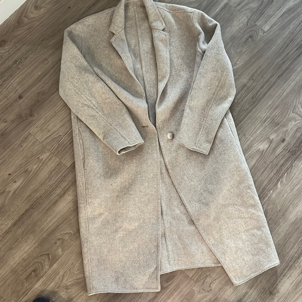 UNIQLO Wool/Poly Blend Trench SZ XS